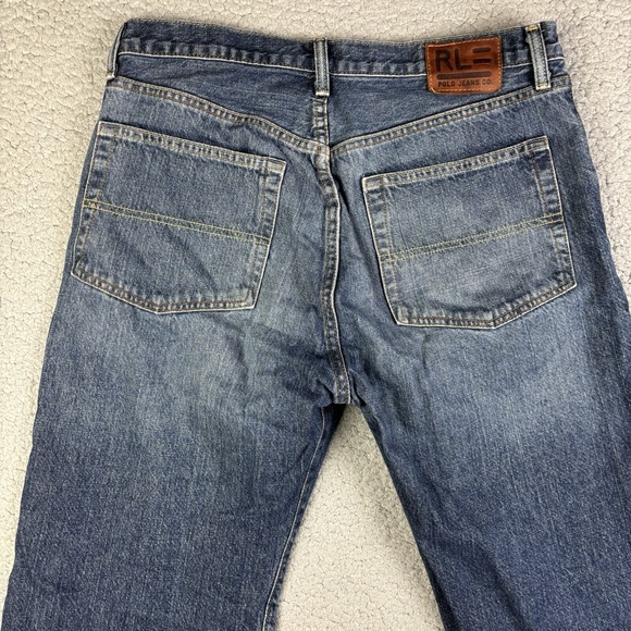 Ralph Lauren Polo Jeans Mens 33x31 Straight Relaxed Fit Medium Wash vintage - Picture 7 of 16